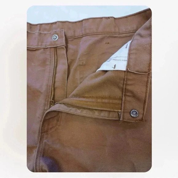 Carhartt Loose Fit Washed  Duck Flannel Lined Pants Size 36 - Picture 11 of 12
